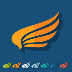 Flat design: wing