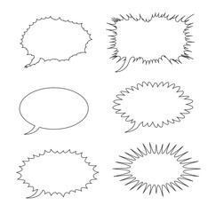 Collection of different shaped speech bubbles