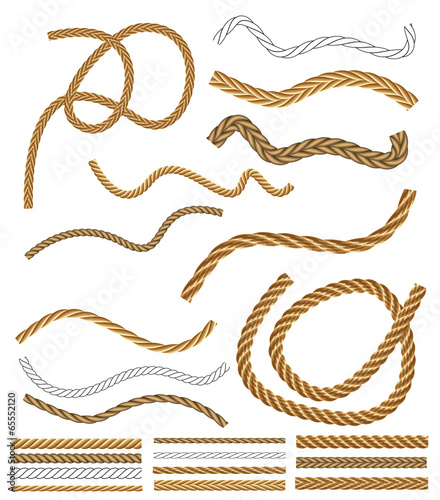 "Vector Rope Brushes - with brush library" Stock image and royalty-free