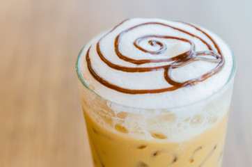 Iced mocha coffee