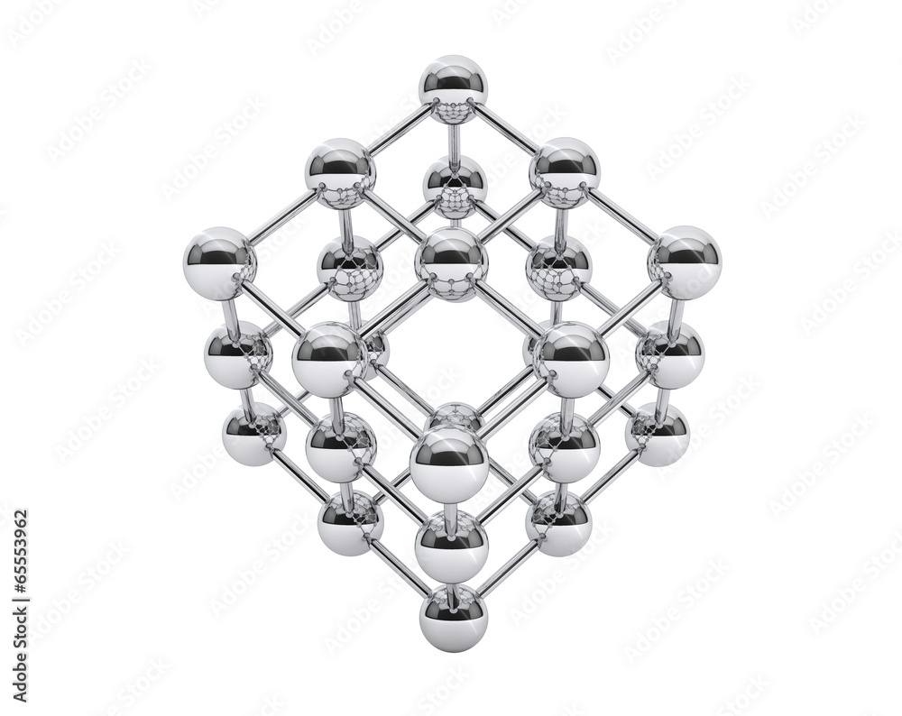 Poster 3d molecular structure as cube