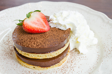 Chocolate pudding pancake