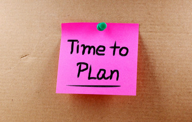Time To Plan Concept