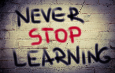 Never Stop Learning Concept