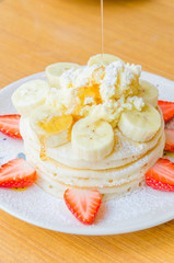 Pancake strawberry banana