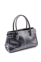 Fototapeta premium Woman leather bag isolated white background