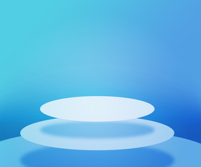 Blue Podium Stage Background
