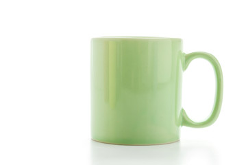 Color mug isolated on white