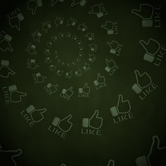 Illustration of a waved like label  on vintage background