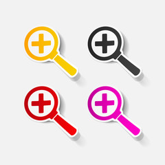 realistic design element: magnifier