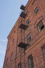 replacement ladder old abandoned industrial building