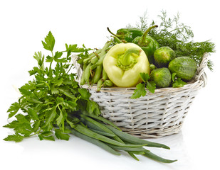 Fresh green vegetables