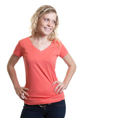 Fototapeta premium Scandinavian woman looking sideways