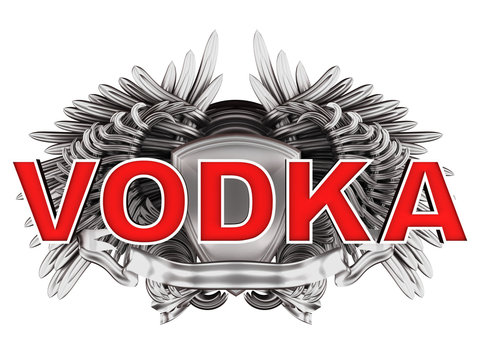 vodka label with wings