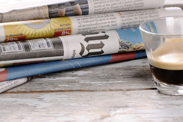 Coffe with the newspaper