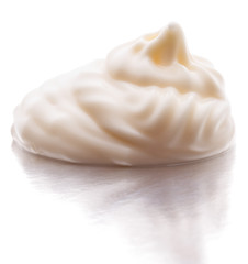 Mayonnaise swirl  isolated on white background cutout