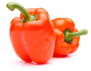 Sweet bell pepper isolated on white background cutout
