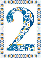 Blue number 2