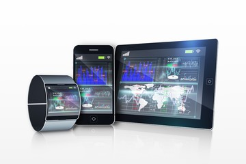 Media devices with interface display