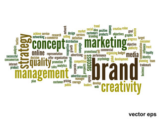 Vector conceptual business word cloud