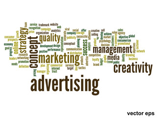Vector conceptual advertising business word cloud