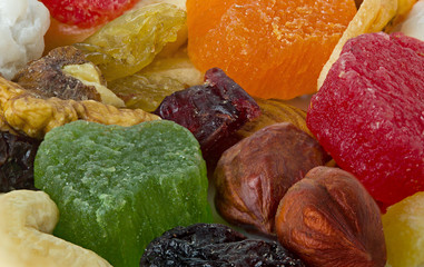 Dried fruits. Background