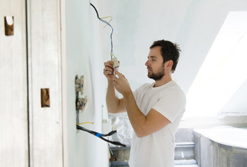 Electrician working