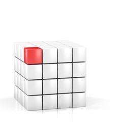 black 3d futuristic cube
