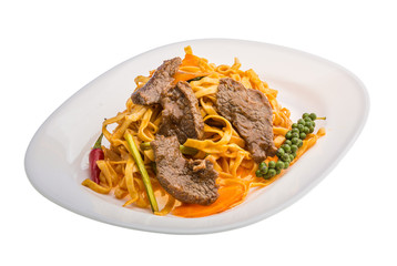 Fried noodles with beef
