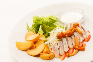 Matjes with Potatoes and Mayonnaise