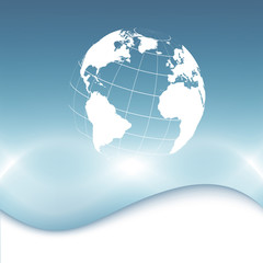 Planet earth informational stream. Vector illustration