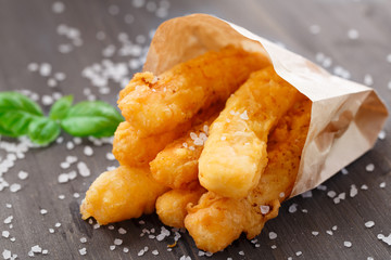Fried cheese sticks