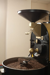 coffee roasting machine close-up