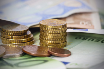 money and funds from the European currency economy