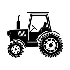 tractor on a white background