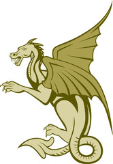 Green Dragon Full Body Cartoon