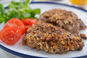 Schnitzel with walnuts