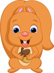 Cute baby squirrel cartoon