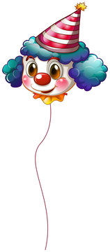 A clown balloon with a hat