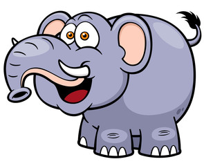 Vector illustration of Cartoon Elephant