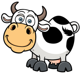 Vector illustration of Cartoon Cow
