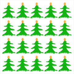 Christmas Trees on a white background.