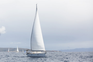 Yachting, sailing regatta. Luxury yachts.