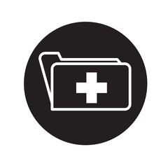 Folder with cross icon vector