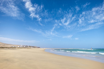 Fototapeta na wymiar Plaża Costa Calma na wyspie Fuerteventura wyspy