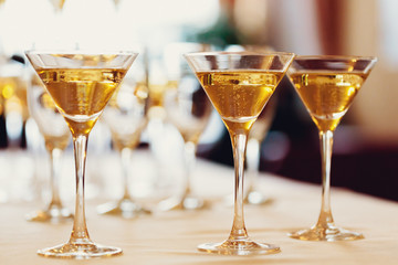 Celebration. Champagne glasses.