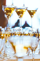 Celebration. Concept picture of champagne glasses.