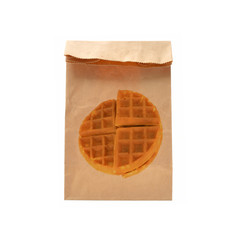Brown paper bag isolated on white