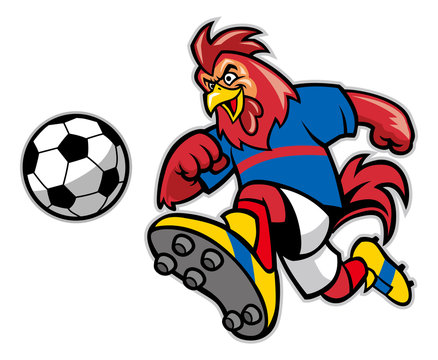 rooster soccer mascot