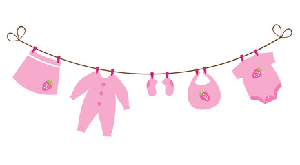 vector newborn baby clothes card